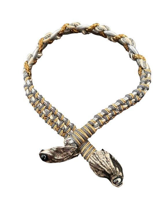 Vintage Metallic Braided Shells Waist Belt Women XS Gold Silver Mermaid Festival